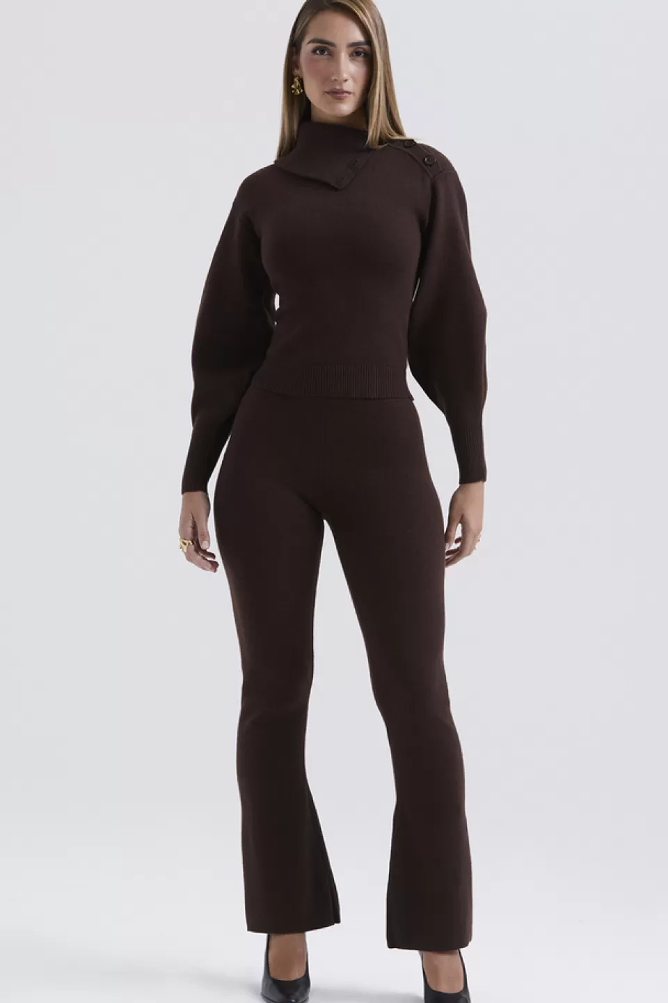 House of CB 'Adelita' Chocolate Cashmere Blend Sweater Online