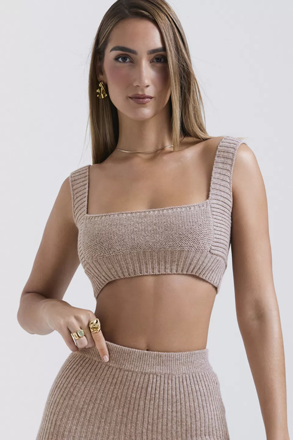 House of CB 'Adhara' Barley Natural Wool Bralette Best Sale