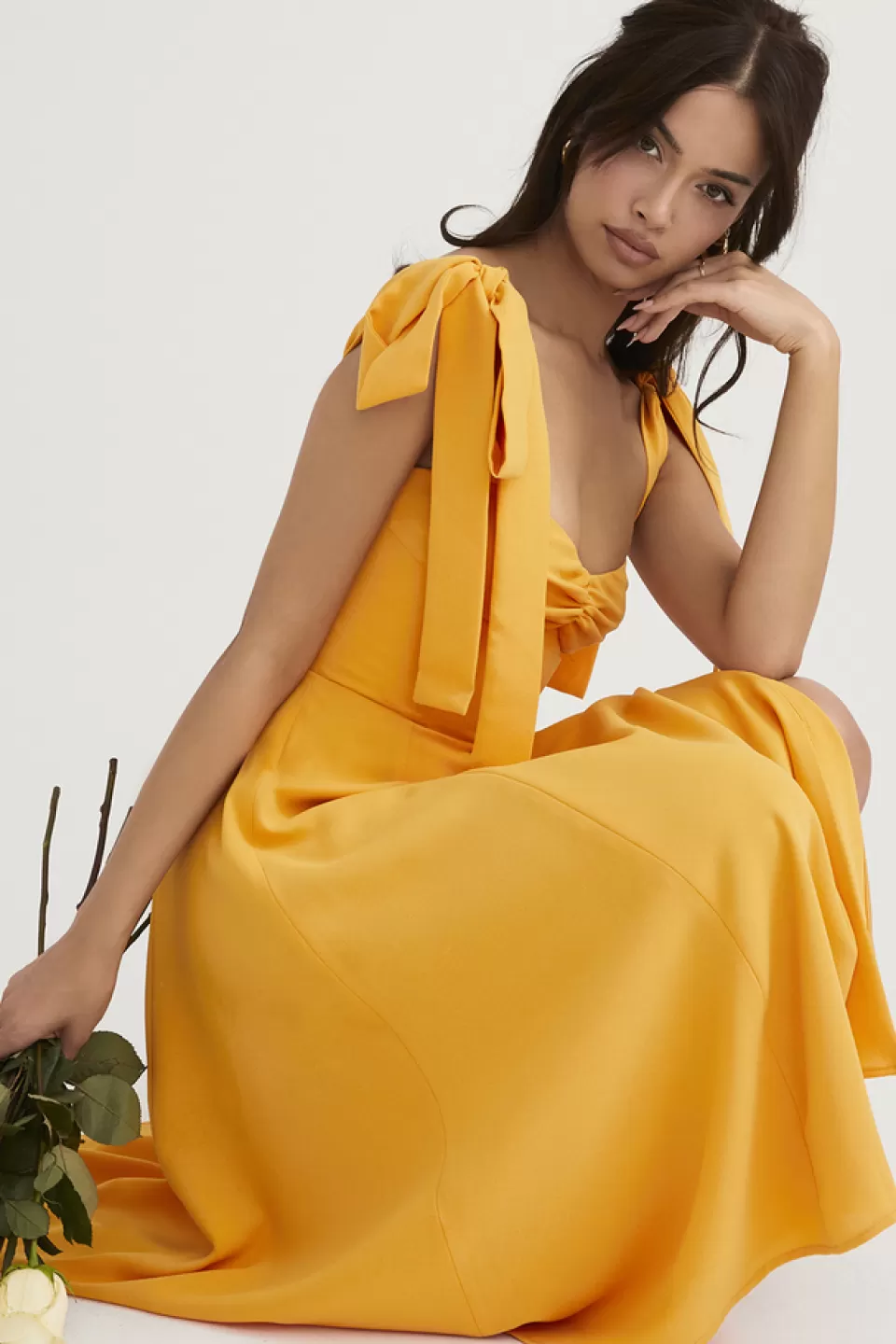 House of CB 'Alicia' Tangerine Midi Sundress Fashion