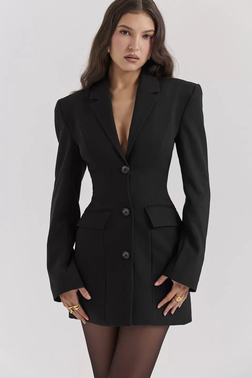 House of CB 'Amia' Black Blazer Mini Dress Flash Sale