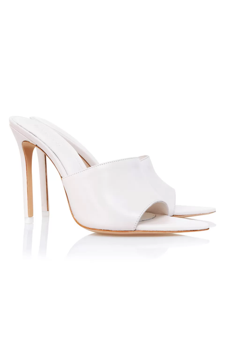 House of CB 'Andromeda' Off White Leather Pointed Mule Best Sale