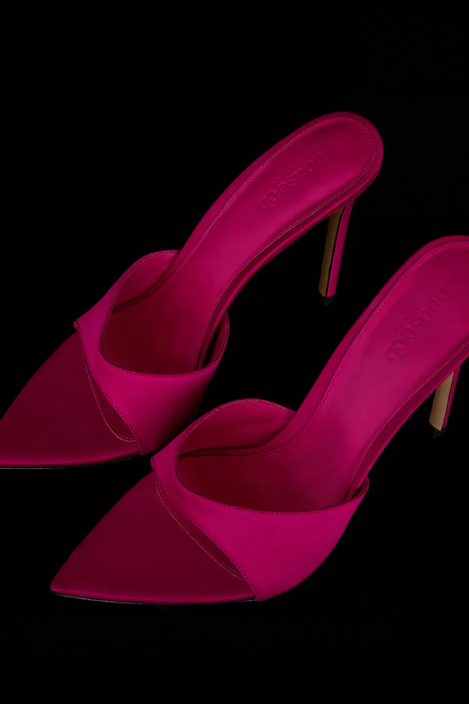 House of CB 'Bella' Pink Pointed High Heel Mules Fashion