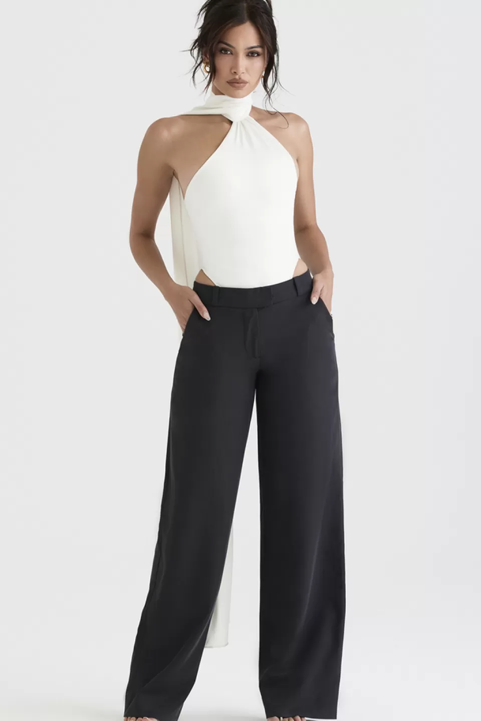 House of CB 'Cameron' Grey Loose Fit Trousers Flash Sale