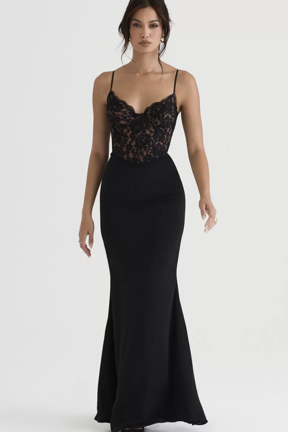 House of CB 'Cara' Black Corset Maxi Dress Cheap