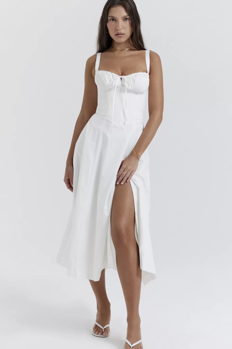 House of CB 'Carmen' White Bustier Sundress Fashion