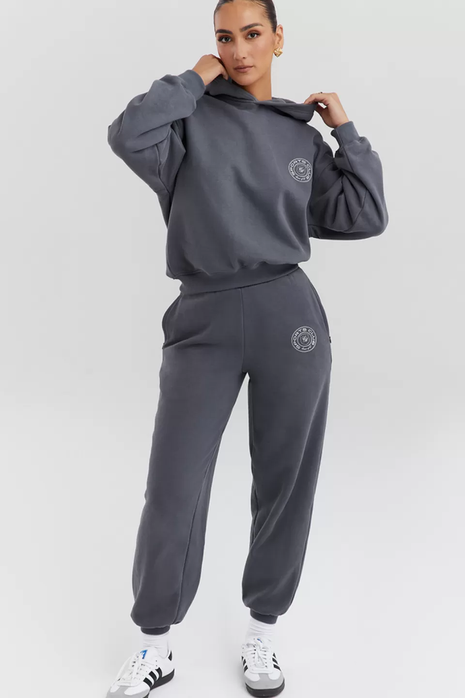 House of CB 'Coast' Slate Fleece Back Jogging Trousers Store