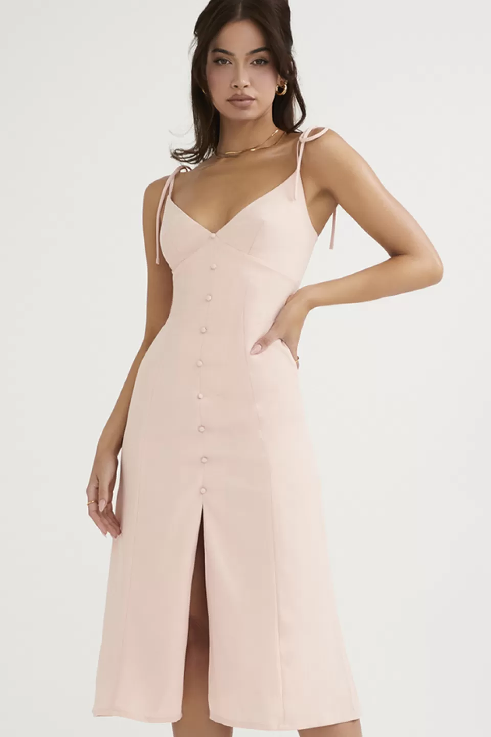 House of CB 'Cornelia' Blush Midi Sun Dress Fashion