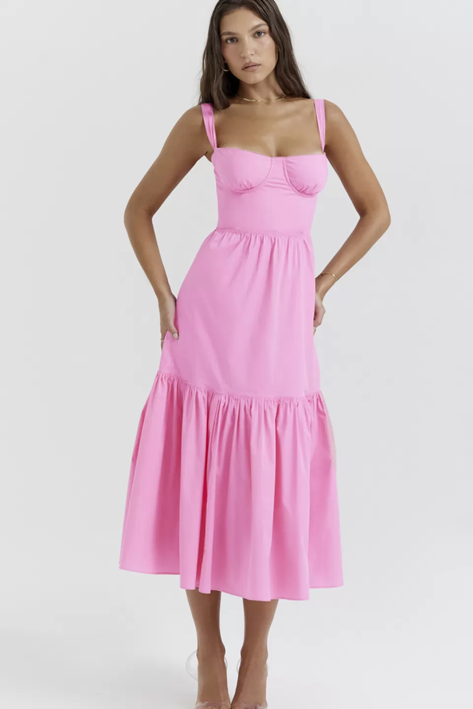 House of CB 'Elia' French Pink Midi Sundress Flash Sale