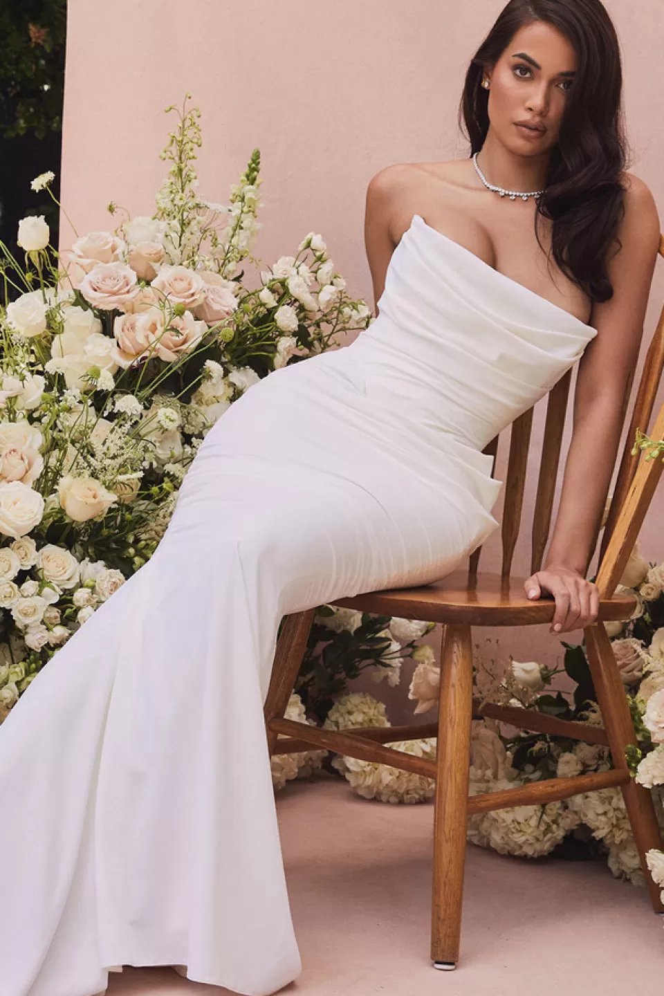 House of CB 'Esmee' Ivory Draped Strapless Bridal Gown - Limited Edition Best Sale