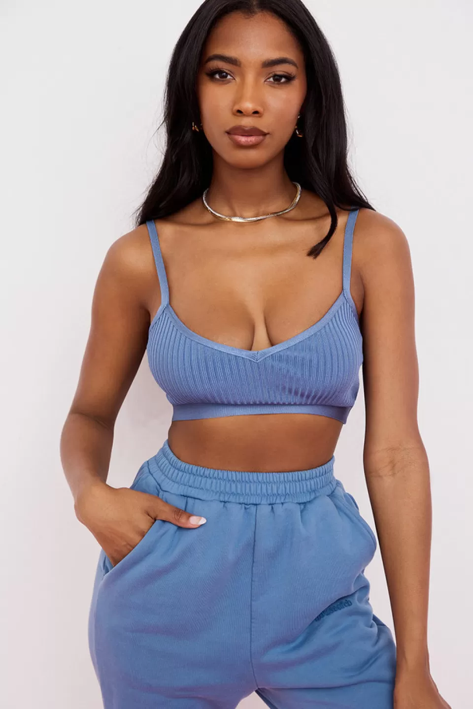 House of CB 'Evie' Azure Bandage Bralette Cheap