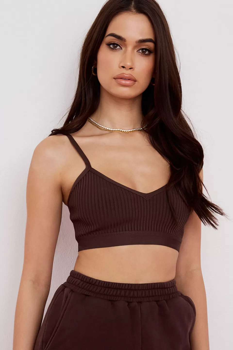 House of CB 'Evie' Brown Bandage Bralette Discount