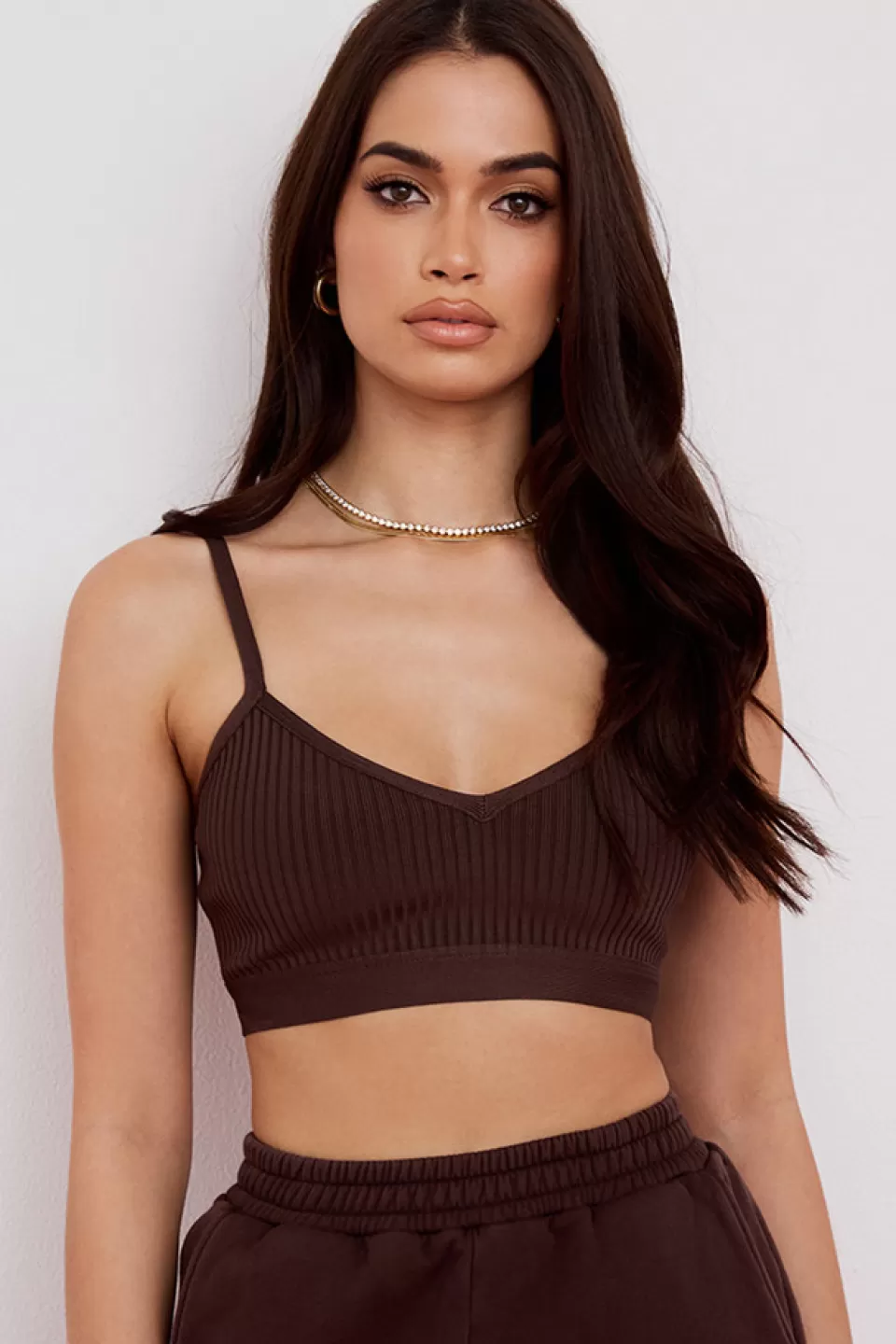 House of CB 'Evie' Brown Bandage Bralette Discount