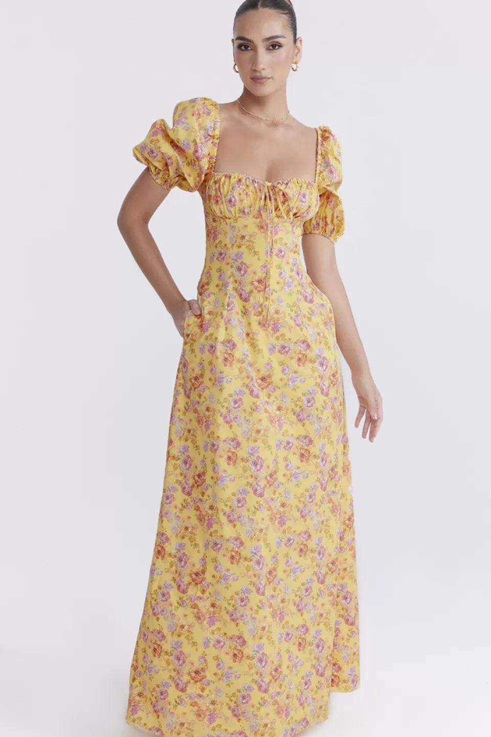 House of CB 'Felizia' Butter Print Puff Sleeve Sundress Flash Sale