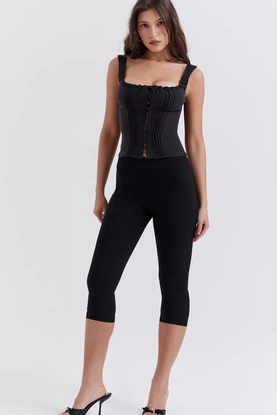 House of CB 'Halima' Black Capri Trousers Best Sale