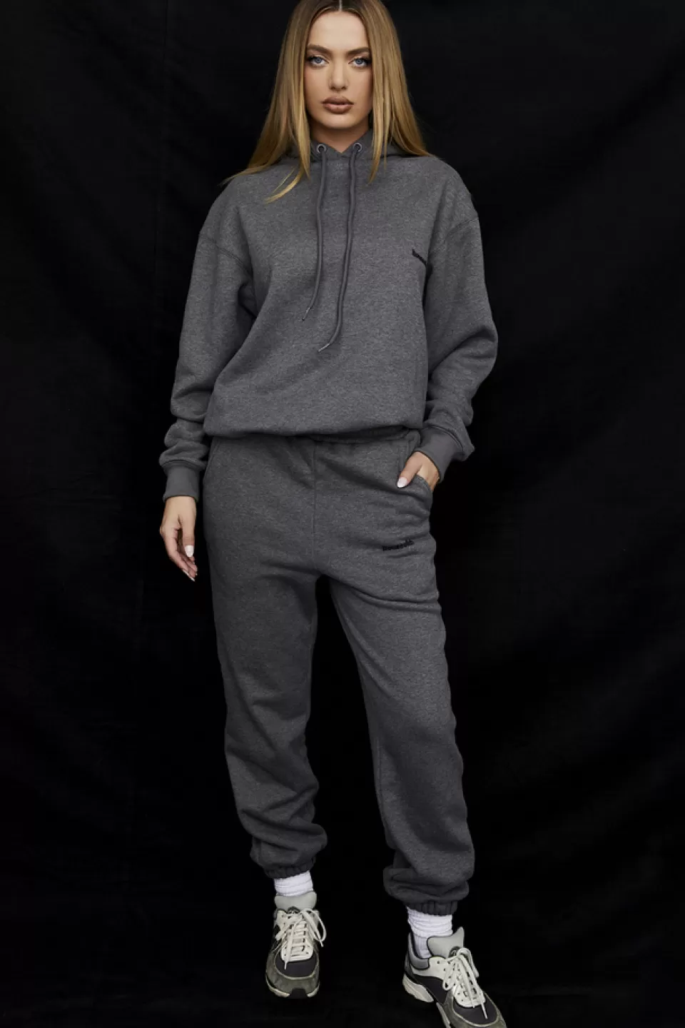 House of CB 'Halo' Dark Grey Oversized Hoodie Fashion