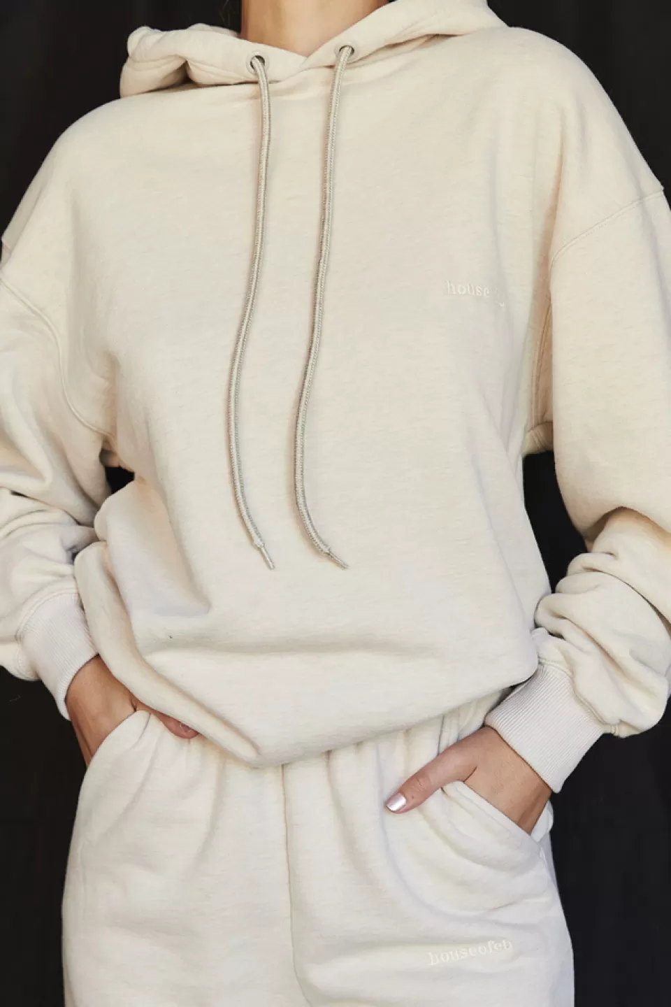 House of CB 'Halo' Oatmeal Oversized Hoodie Clearance