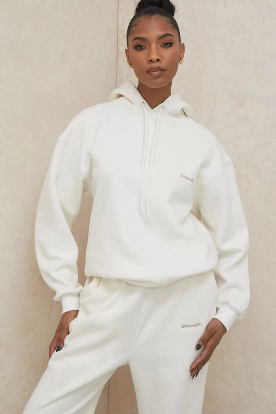 House of CB 'Halo' Off White Oversized Hoodie Discount