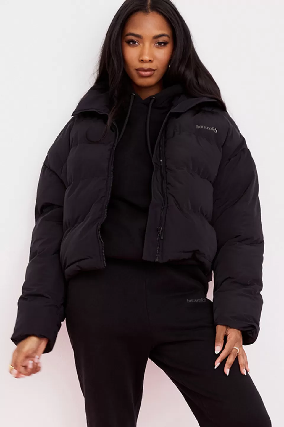 House of CB 'Hero' Ink Oversized C Shape Puffer Jacket Cheap