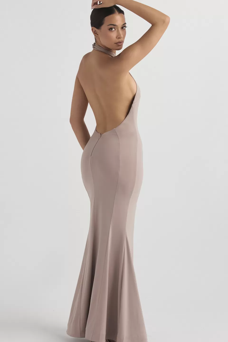 House of CB 'Juliette' Mushroom Halter Gown Best