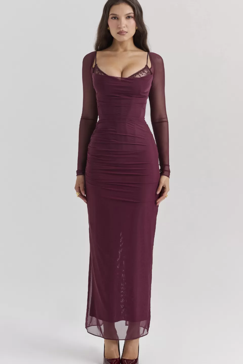 House of CB 'Katarina' Wine Maxi Dress Outlet