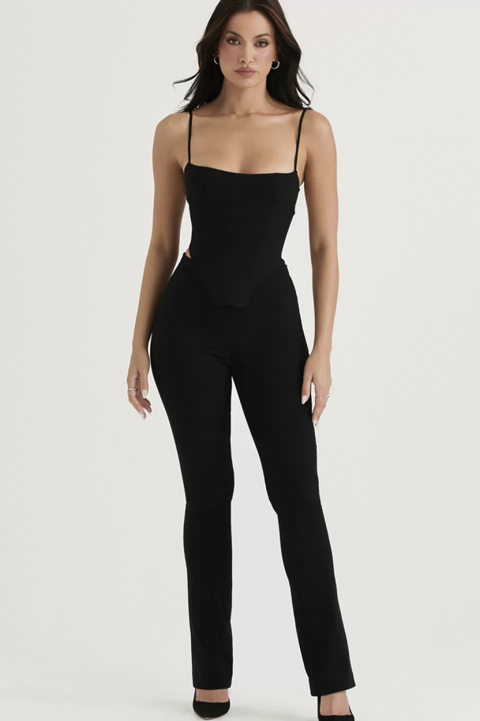 House of CB 'Laurel' Black High Waisted Trousers Online