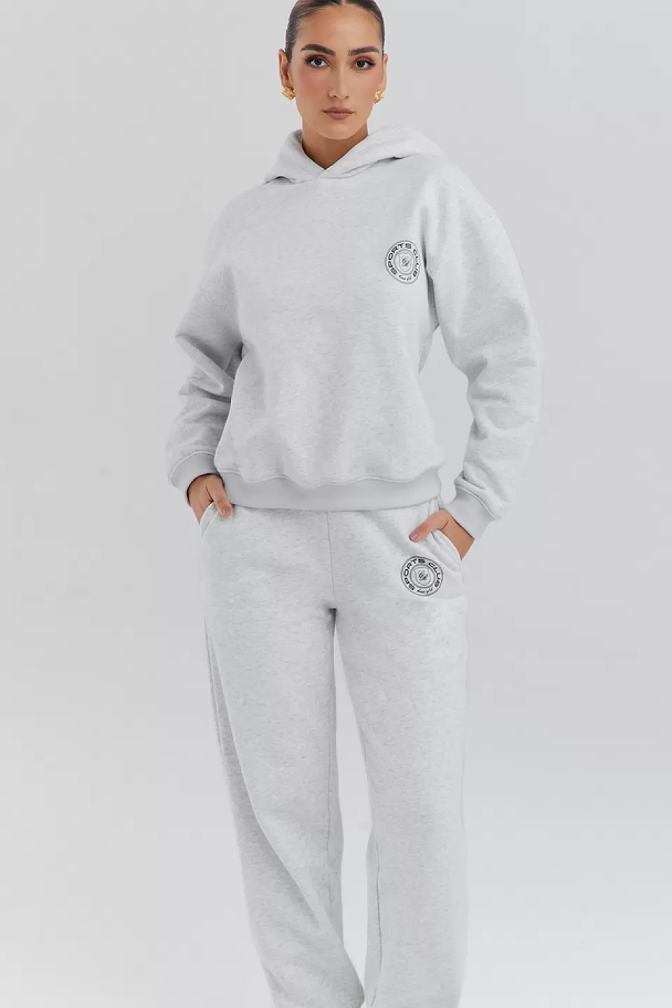 House of CB 'Muse' Light Grey Marl Hoodie Online