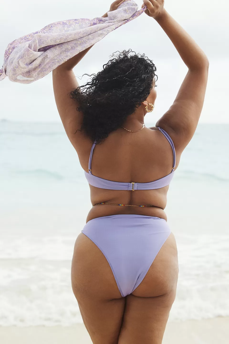 House of CB 'Mykonos' Violet High Waist Bikini Bottom Fashion