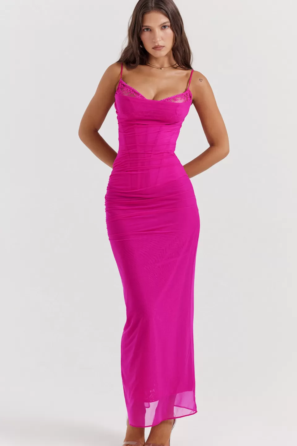 House of CB 'Nalini' Fuchsia Maxi Dress Cheap