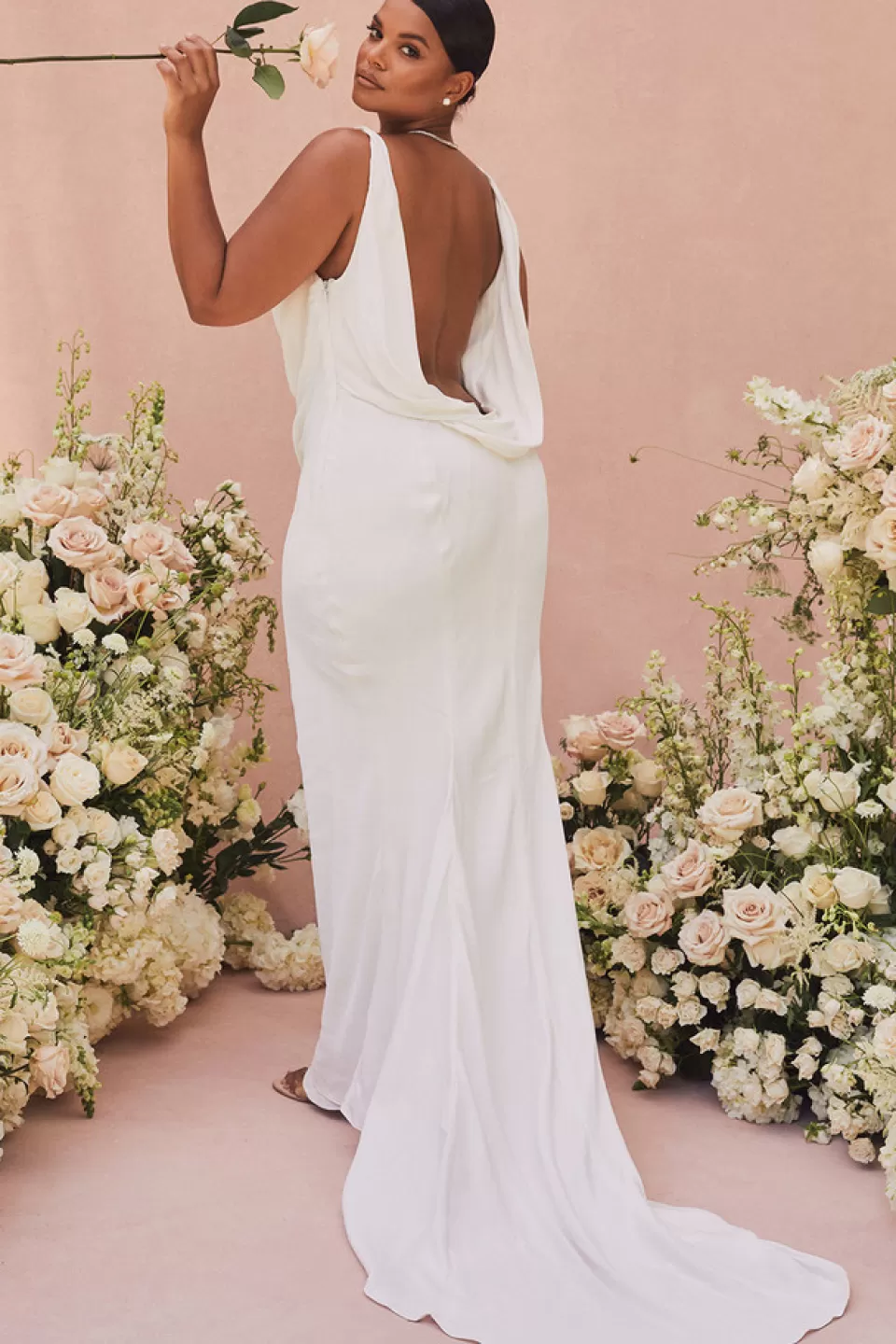 House of CB 'Odette' Ivory Draped Back Bridal Gown - Limited Edition Flash Sale