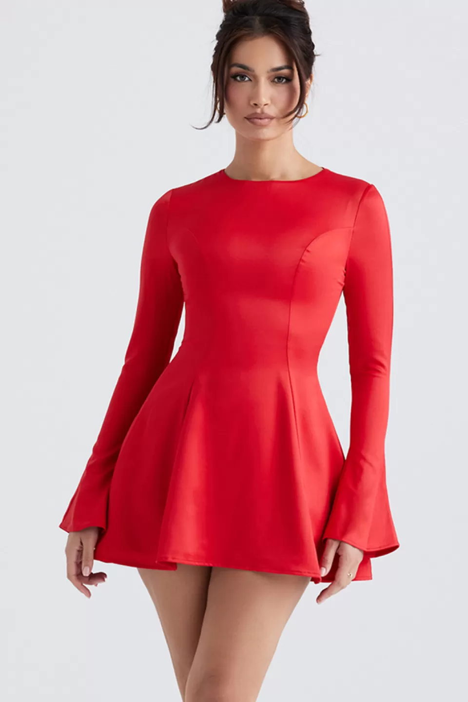 House of CB 'Sacha' Red Satin Mini Dress New