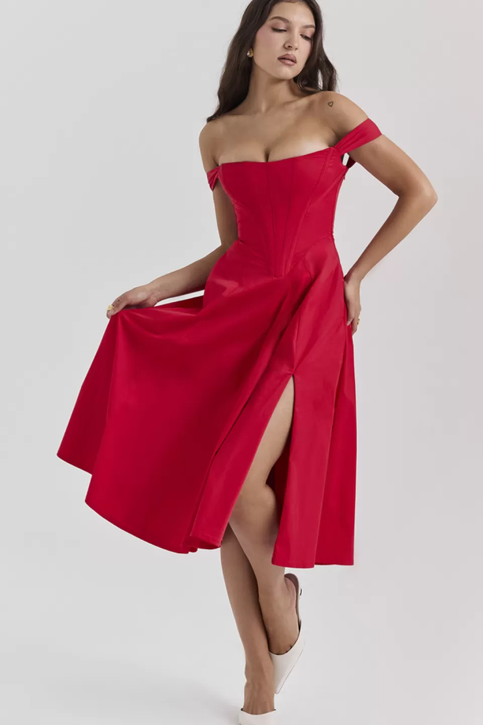 House of CB 'Saira' Scarlet Midi Sundress Shop