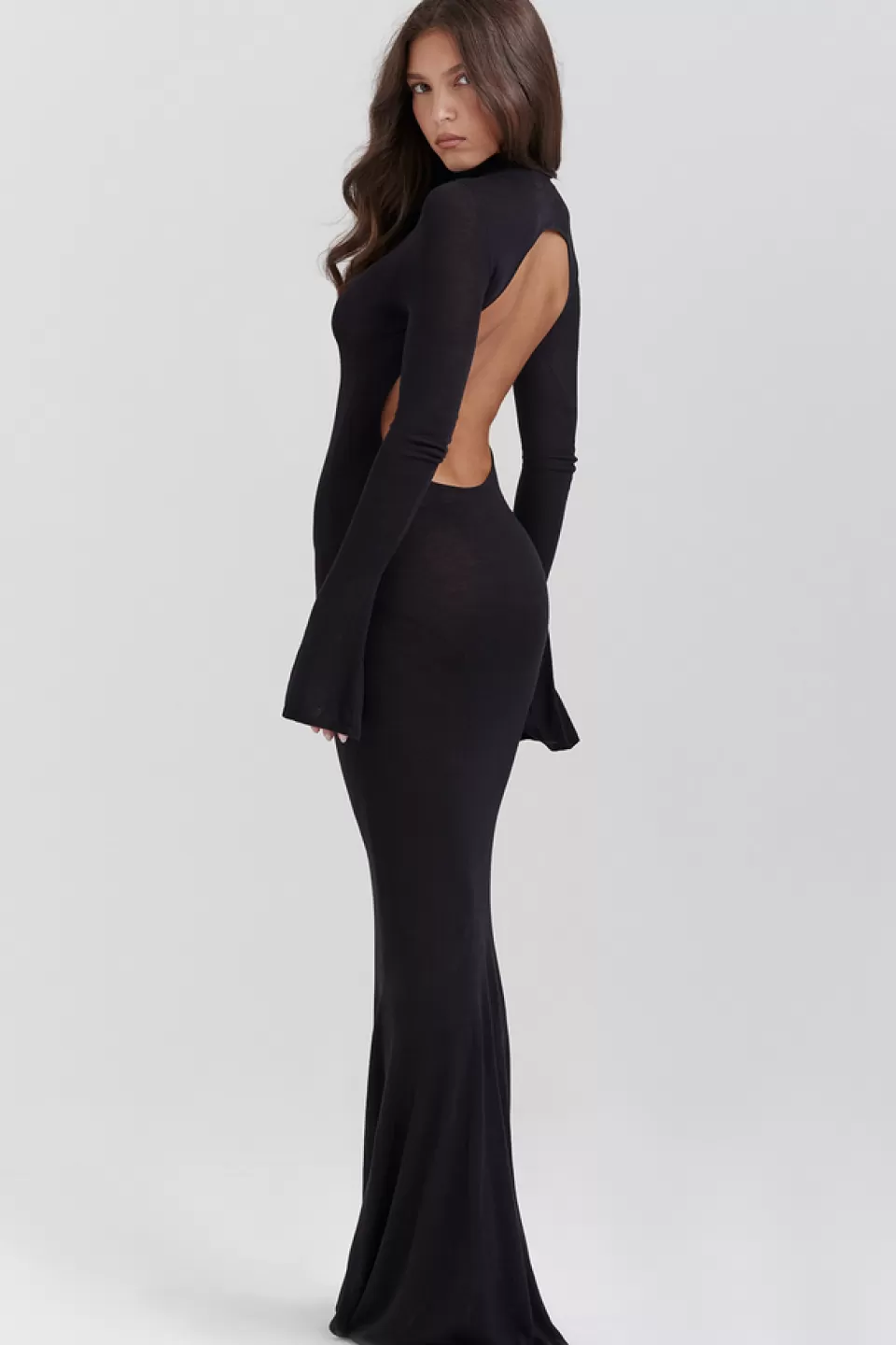 House of CB 'Sancha' Black Knit Maxi Dress Fashion