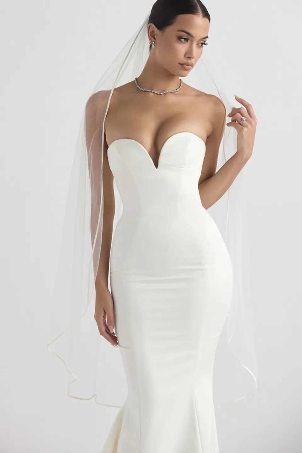 House of CB 'Simone' White Soft Tulle Veil Fashion