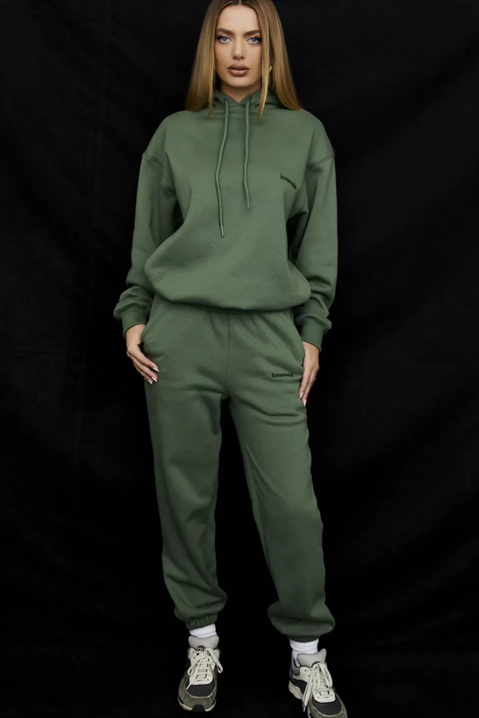 House of CB 'Sky' Moss Fleece Back Jogging Trousers Shop