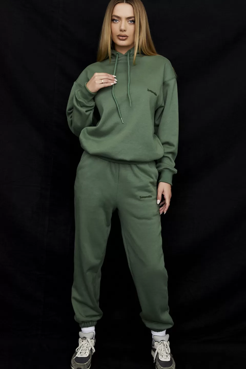 House of CB 'Sky' Moss Fleece Back Jogging Trousers Shop