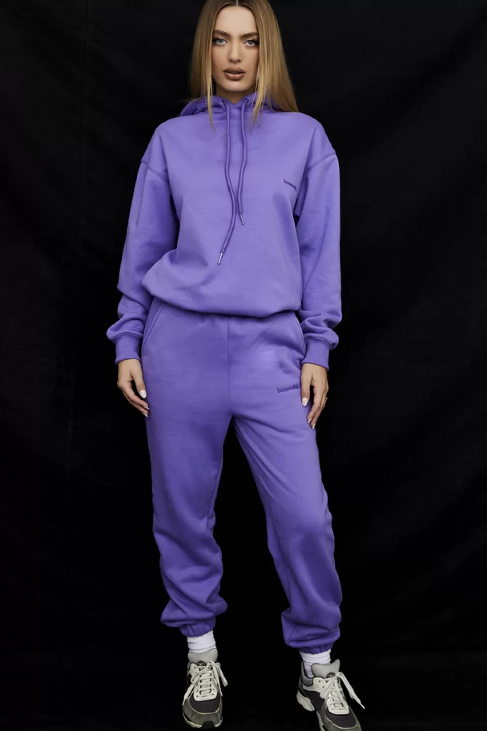 House of CB 'Sky' Purple Fleece Back Jogging Trousers Online