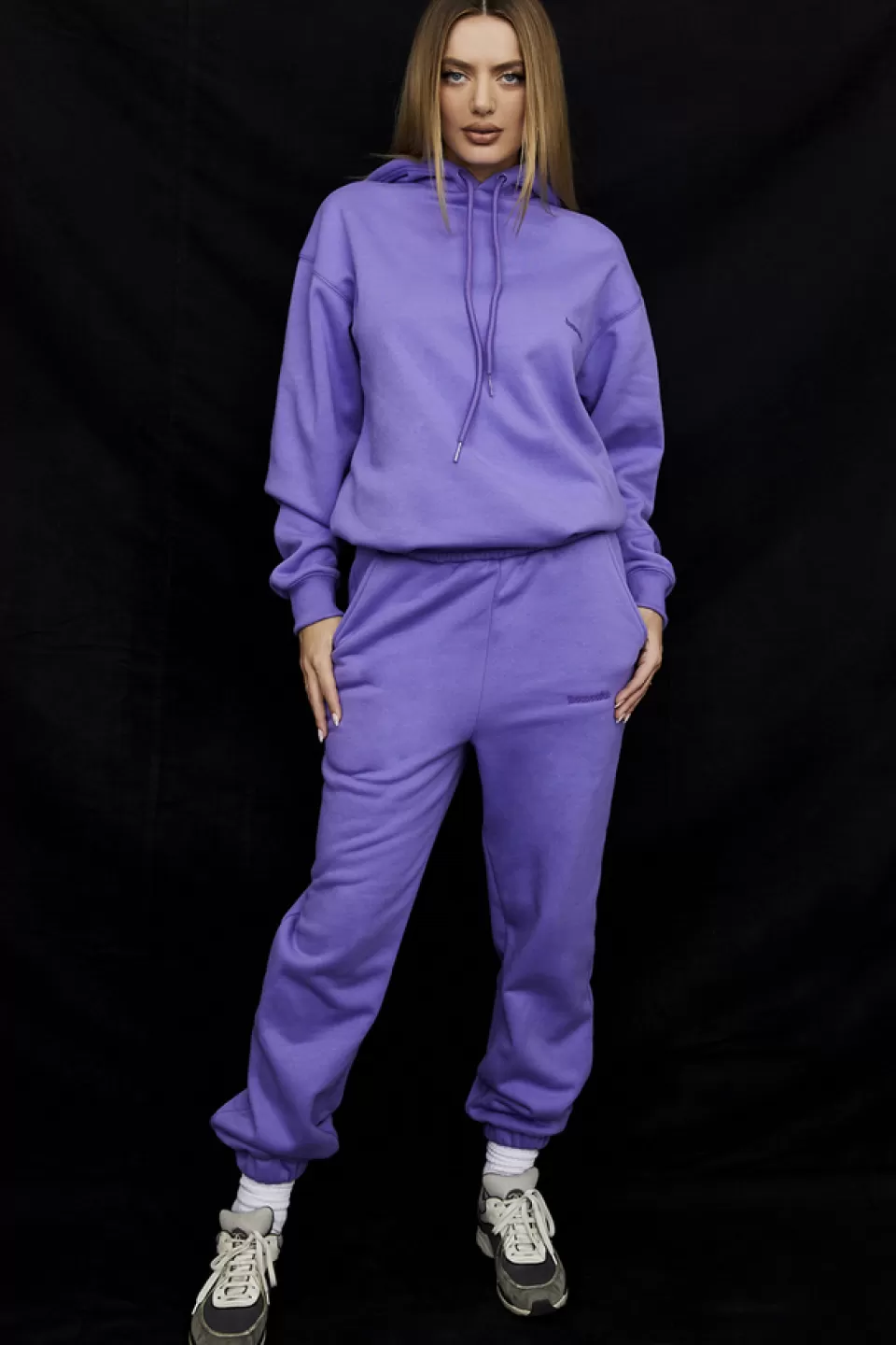 House of CB 'Sky' Purple Fleece Back Jogging Trousers Online