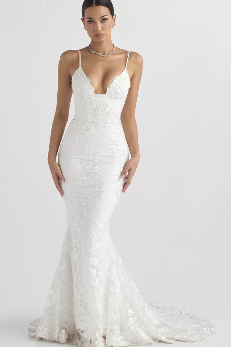 House of CB 'Solene' White Lace Bridal Gown Hot