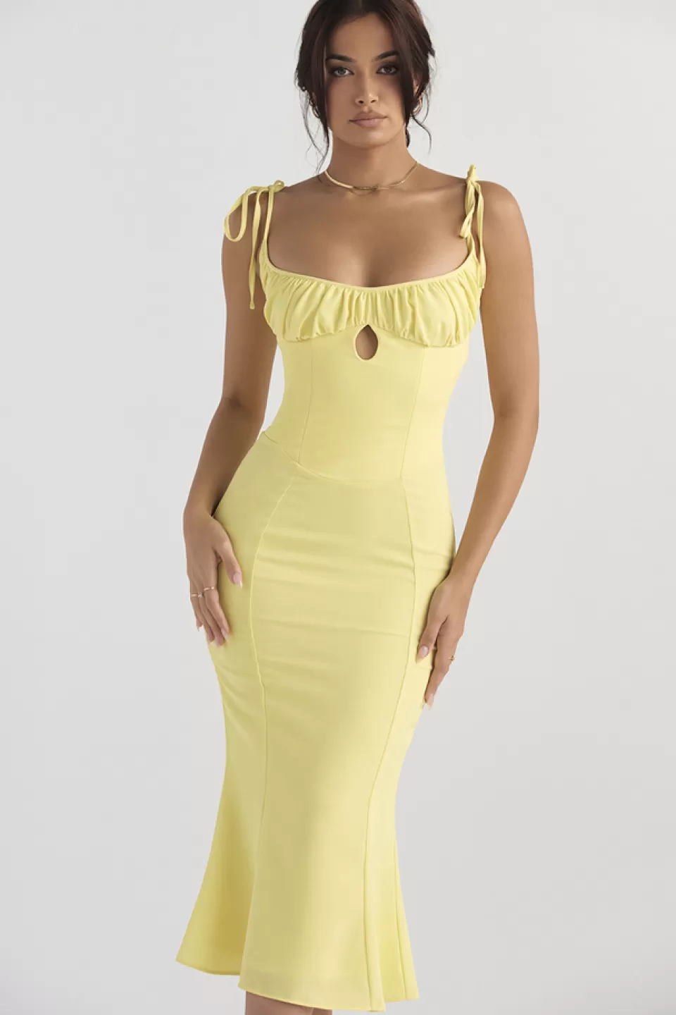 House of CB 'Soren' Buttercup Cutout Midi Dress Store