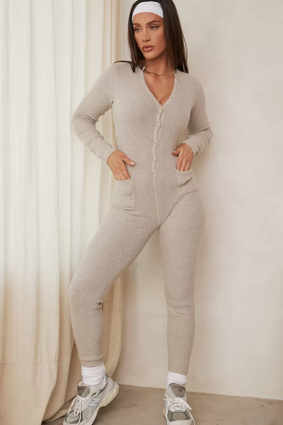 House of CB 'Tiggy' Opal Marl Loungewear Jumpsuit Hot