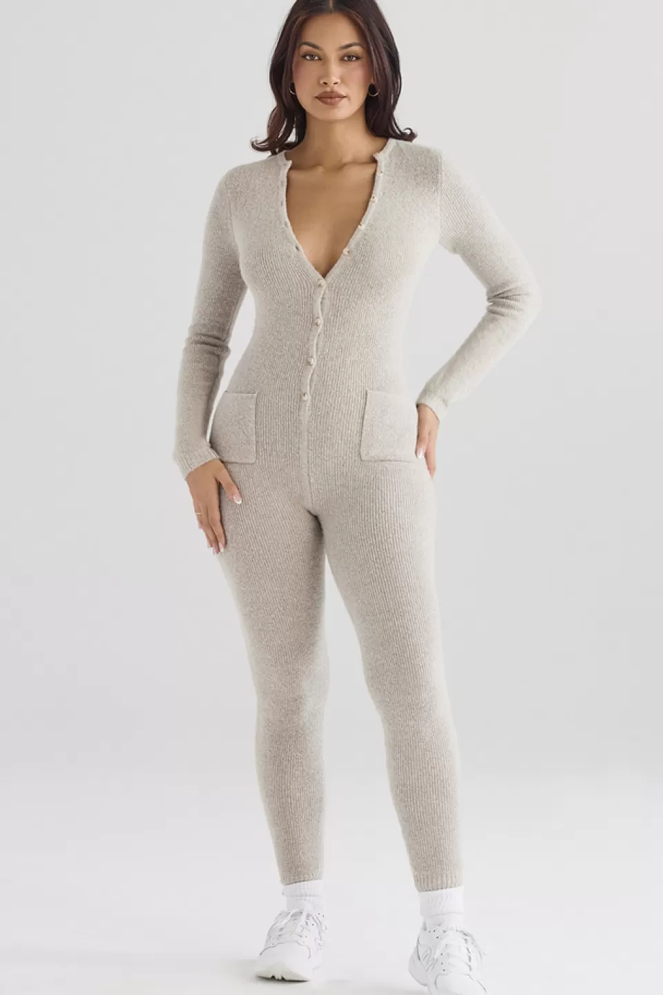 House of CB 'Tiggy' Opal Marl Loungewear Jumpsuit Hot