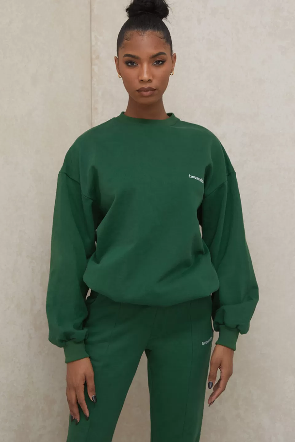 House of CB 'Tommy' Green Oversized Crewneck Sweatshirt Cheap