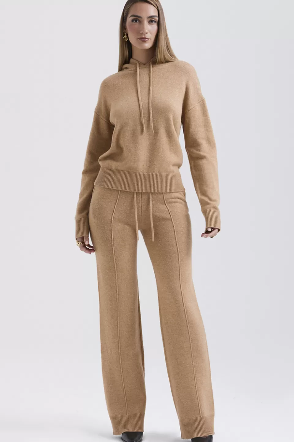 House of CB 'Yalina' Camel Cashmere Blend Trousers Sale